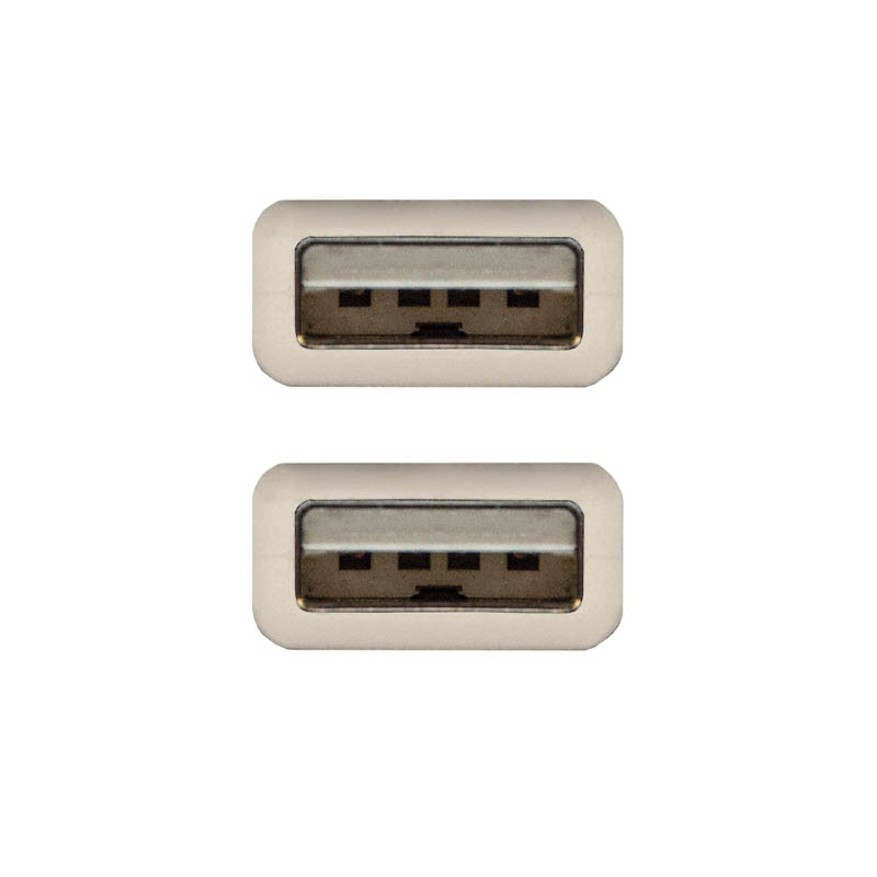 Cable Nano Cable USB 2.0 Tipo AM-AM 2M Blanco
