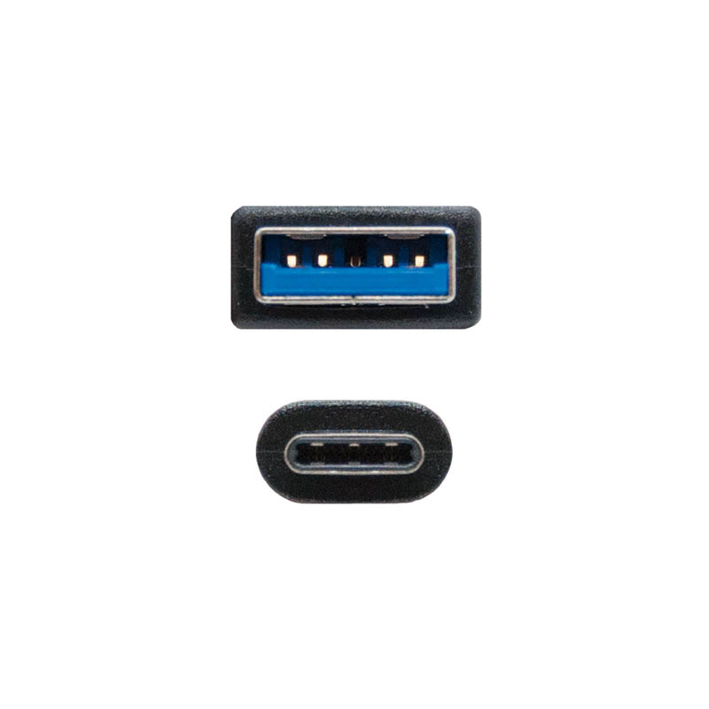 Cable Nano Cable USB 3.1 10Gbps 3A USB-C M-AM 1M Negro