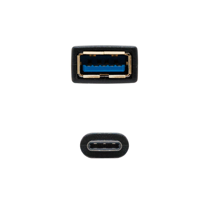 Cable Nanocable USB 3.1 3A OTG Tipo USB-C MA-F 0.15M Negro