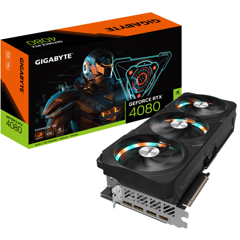 Tarjeta Gráfica Gigabyte GeForce RTX 4080 Gaming OC 16GB GDDR6X DLSS3