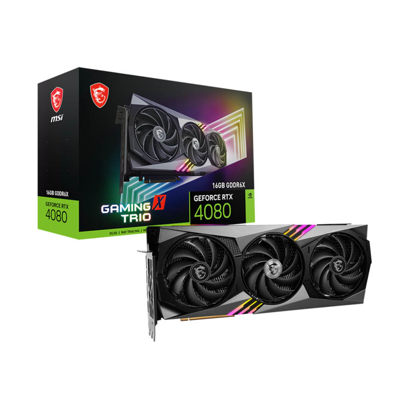 Tarjeta Gráfica MSI GeForce RTX 4080 GAMING X TRIO 16GB GDDR6X DLSS3