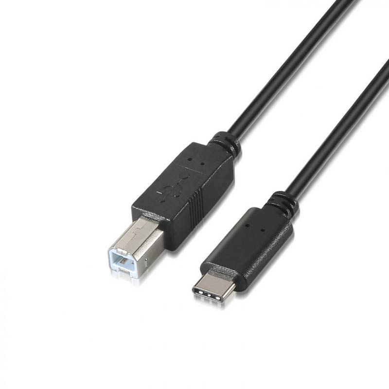 Cable Aisens USB 2.0 Impresora Tipo USB C M-MB 2M Negro