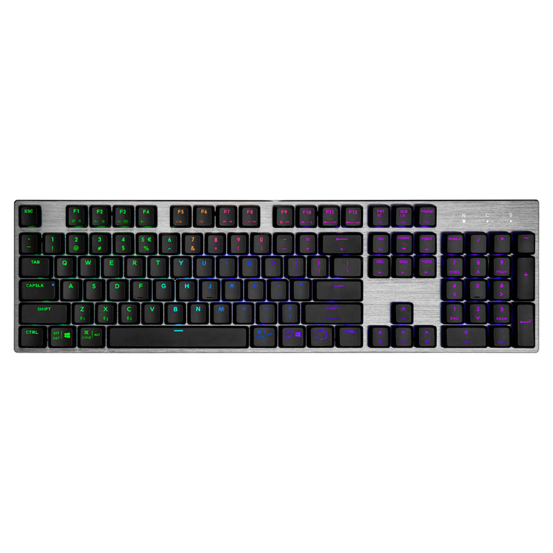 Teclado Cooler Master SK653 Gaming RGB Red Switch Low Profile Negro