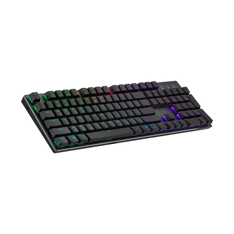 Teclado Cooler Master SK653 Gaming RGB Red Switch Low Profile Negro
