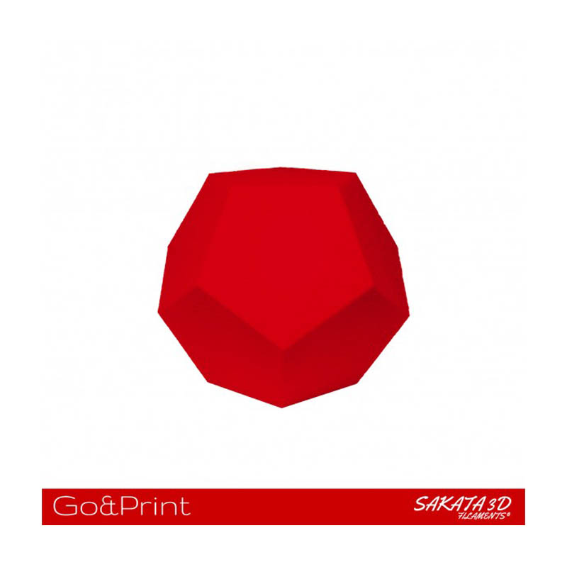 Bobina Sakata 3D Filamento PLA GO&PRINT 1.75mm 1Kg Rojo