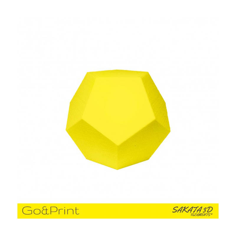 Bobina Sakata 3D Filamento PLA GO&PRINT 1.75mm 1Kg Amarillo
