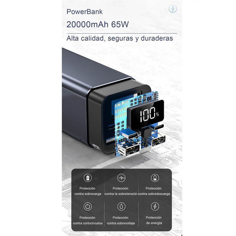 Powerbank Leotec PB 20000mAh PD 65W