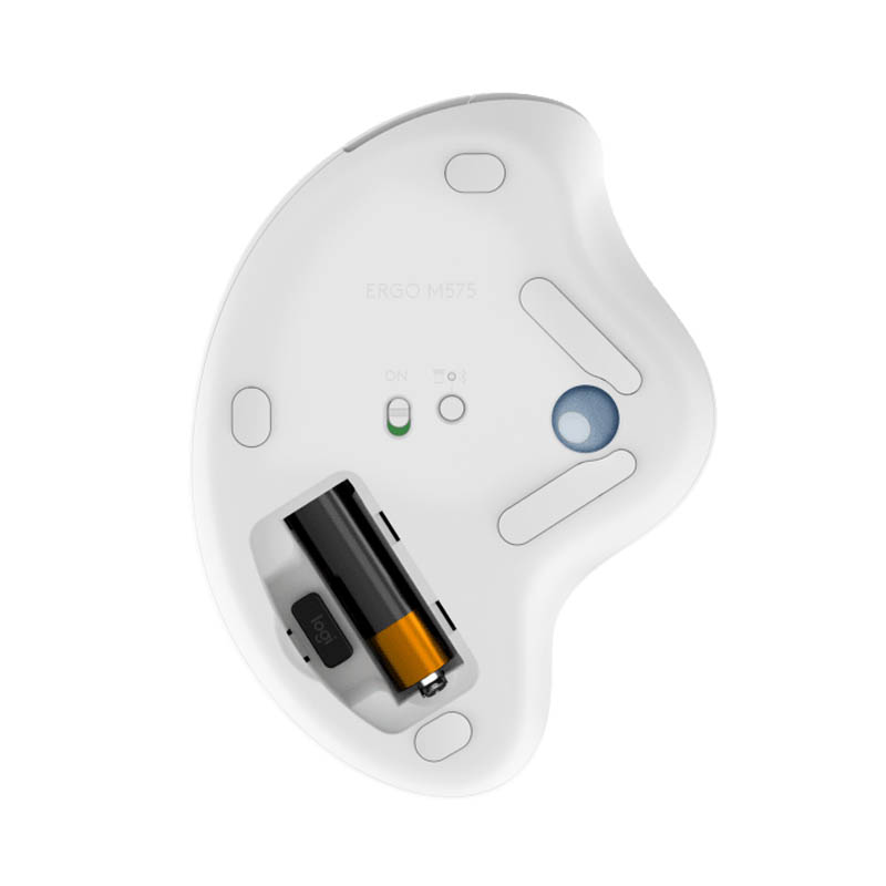 Ratón Logitech ERGO M575 Trackball 2000 Dpi Wireless Blanco