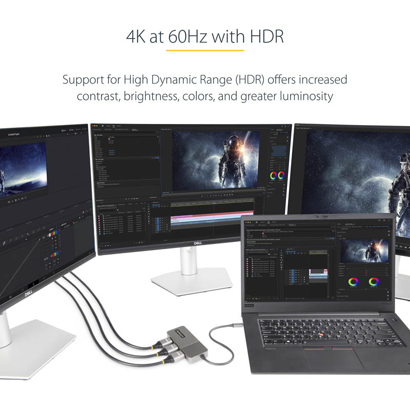 Hub Startech.com MST USB-C a 3 Puertos HDMI 4k 60Hz
