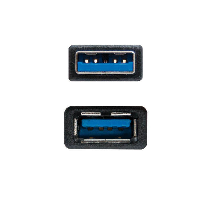 Alargador Nanocable USB 3.0 A-M a M-H 2.0m Negro