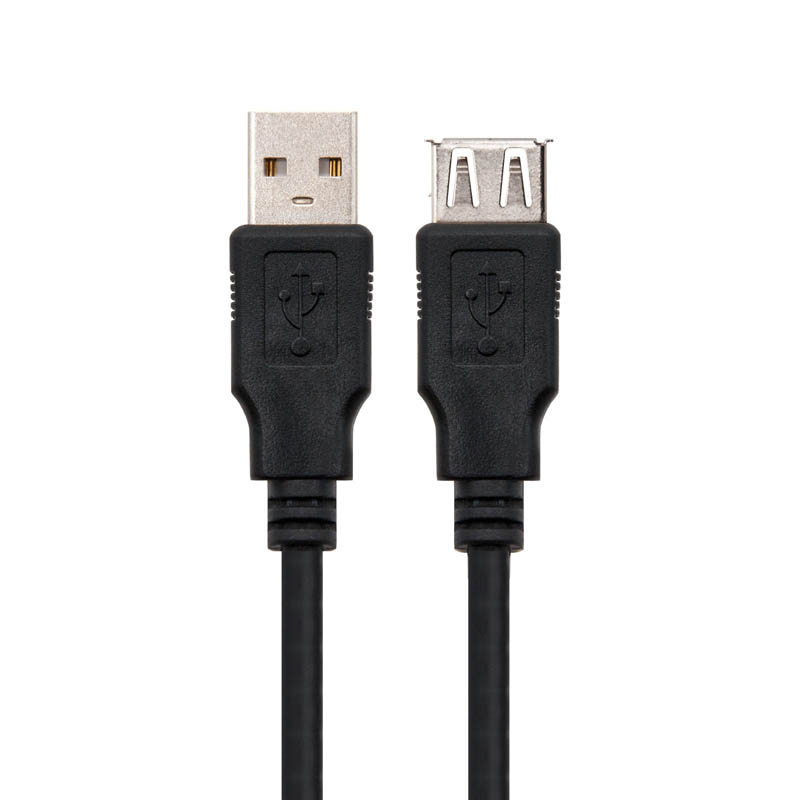 Cable Nanocable USB 2.0 A-M A-H 1.0m Negro