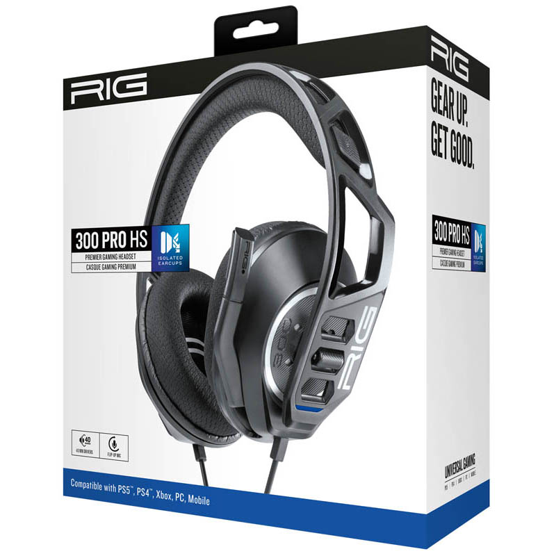 Auriculares Nacon Rig 300 Pro HS Para PS5 PC Negro