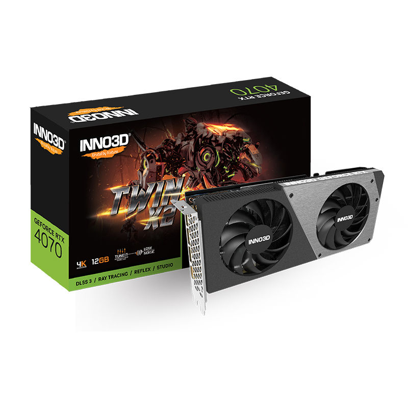 Tarjeta Gráfica  INNO3D GeForce RTX 4070 X2 Twin 12GB GDDR6X DLSS3