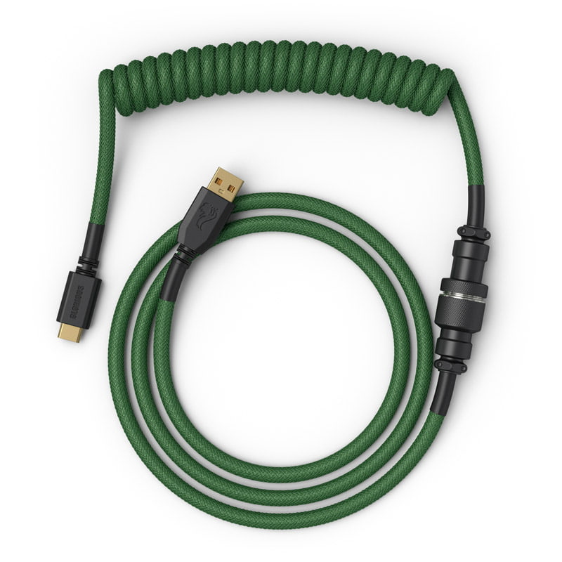 Cable Teclado Glorious PC Gaming Race Cable Espiral Verde