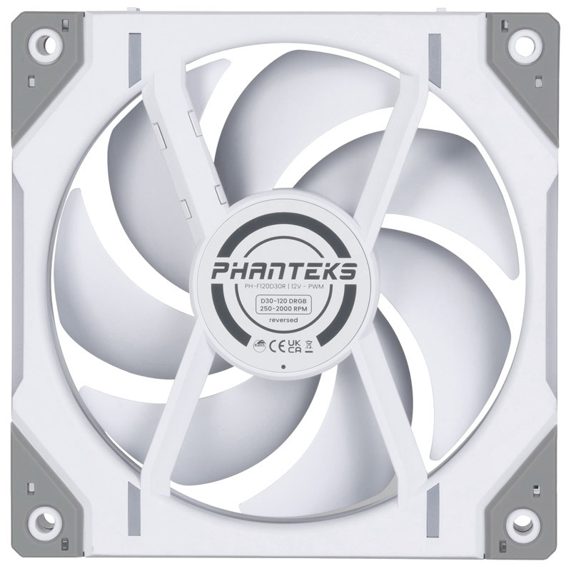 Ventilador   Phanteks D30 PWM DRGB Reverse 120mm Blanco