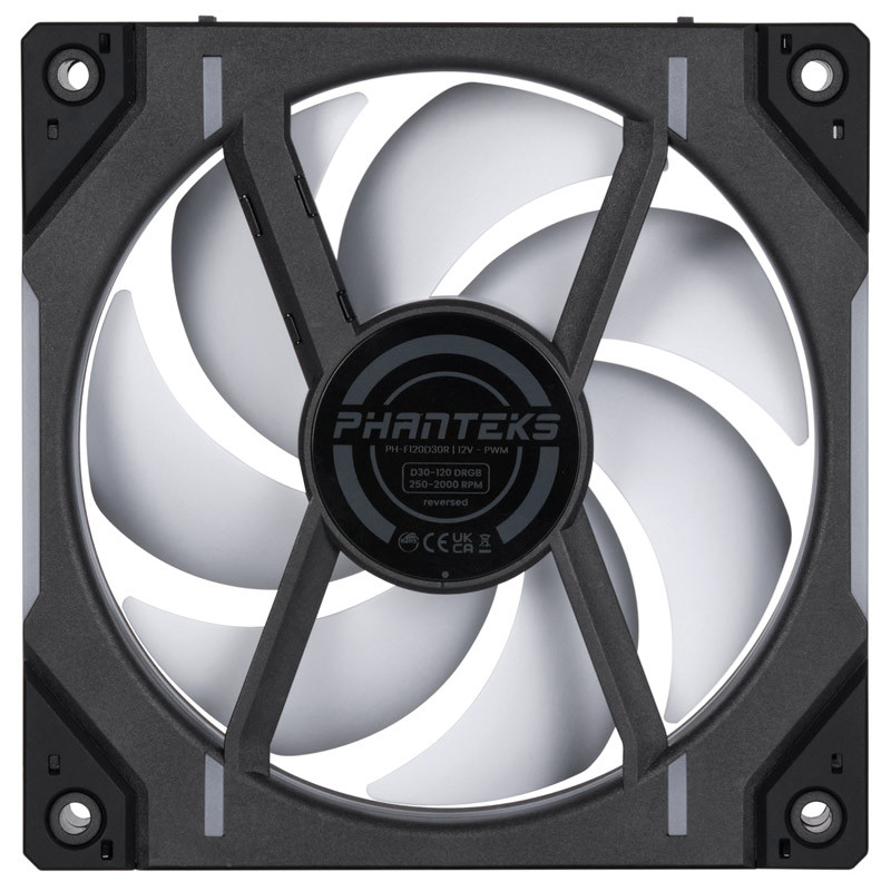 Ventilador  Phanteks D30 Pack 3u PWM DRGB Reverse 120mm Negro