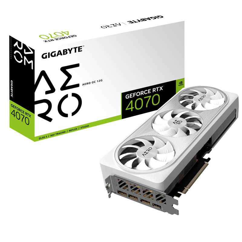Tarjeta Gráfica  Gigabyte GeForce RTX 4070 AERO OC 12GB GDDR6X DLSS3