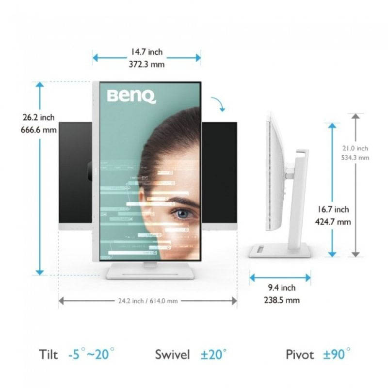 Monitor BenQ GW2790QT 27 pulgadas QHD 2K IPS 75Hz 5ms Blanco