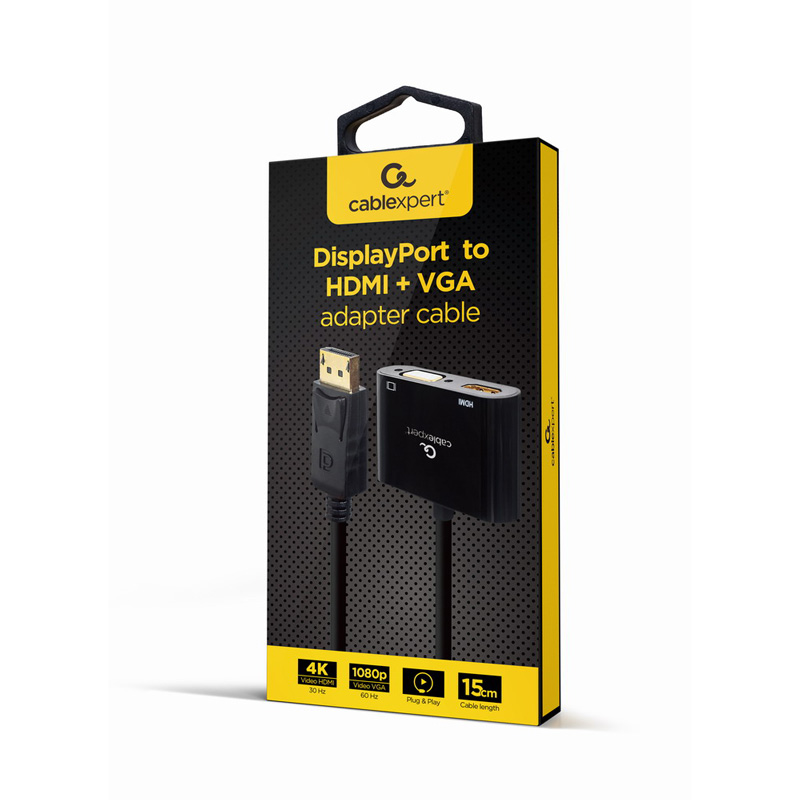 Adaptador Gembird HDMI M a VGA + HDMI