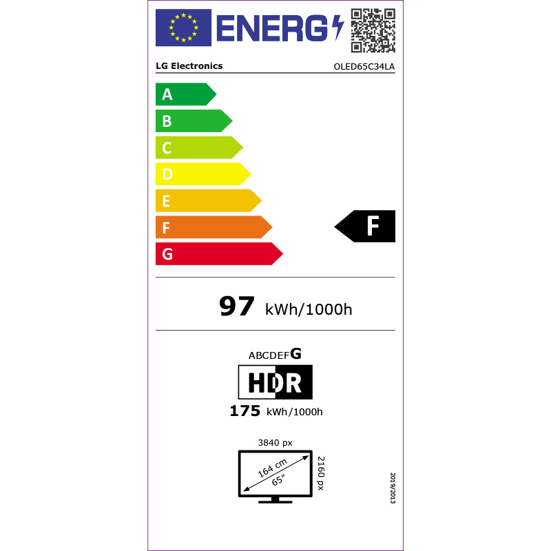 TV/Televisión LG 65C34LA 65 pulgadas Smart TV OLED Evo 4K 120Hz HDR10