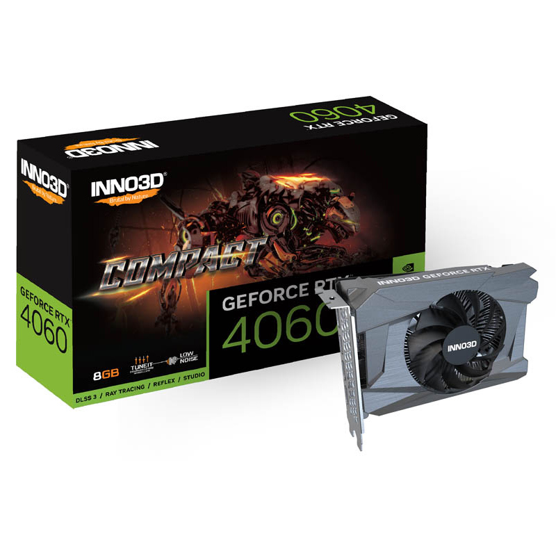 Tarjeta Gráfica INNO3D GeForce RTX 4060 Compact 8GB GDDR6 DLSS3