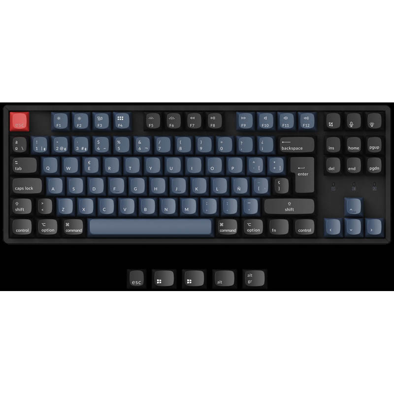 Teclado para Mac y Windows Keychron K8 Pro ISO-ES RGB Hot-Swappable Gateron G Pro Brown Wireless