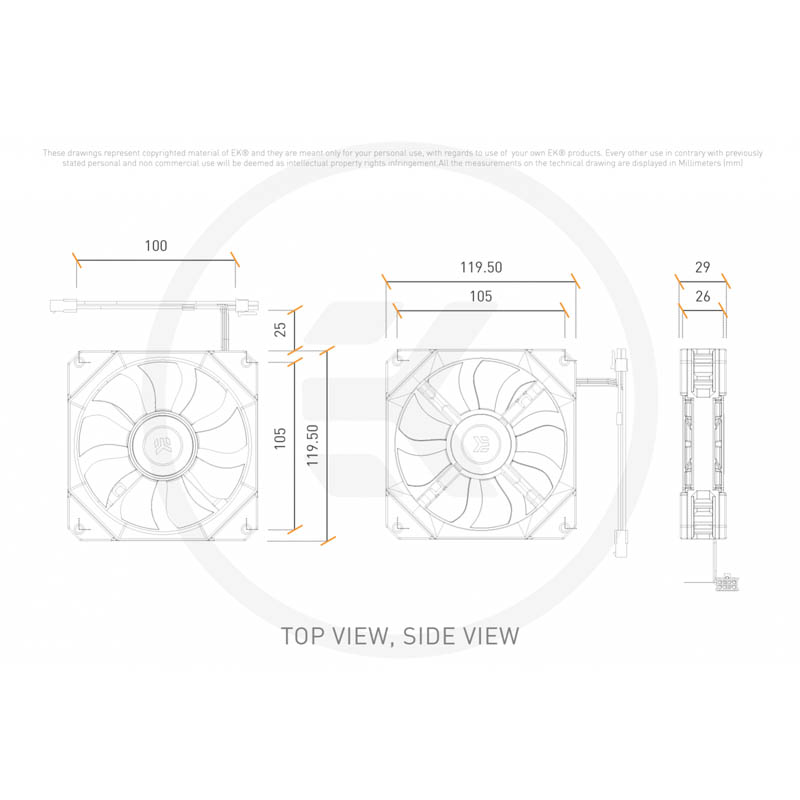 Ventilador EKWB EK-Quantum Impulse D-RGB 120mm Blanco