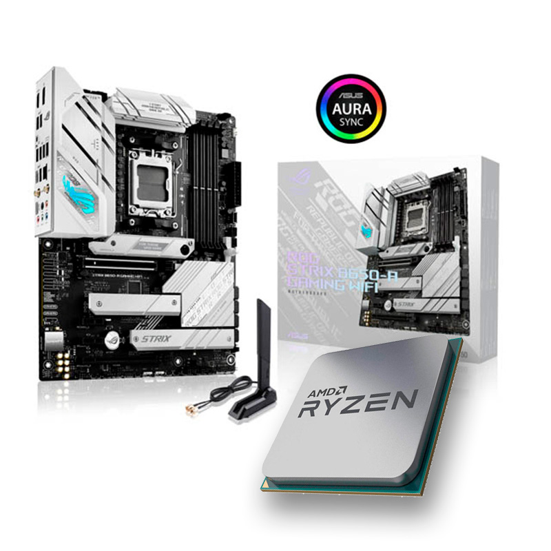 Pack  AMD Ryzen 5 7600 Tray + Asus ROG Strix B650-A Gaming WIFI