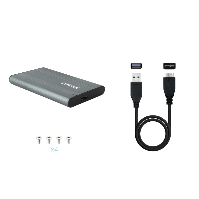 Caja Externa Tooq TQE-2503G 2.5 pulgadas SATA3 USB3.1 Gen1 Gris