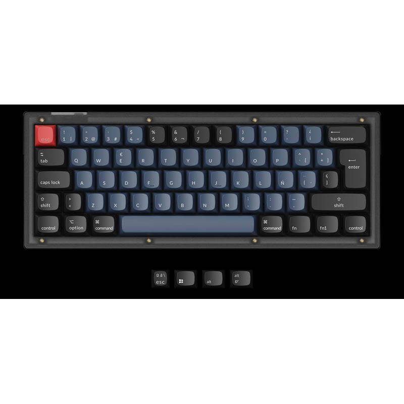 Teclado para Mac y Windows Keychron V4 ISO-ES RGB Hot-Swappable Switch K Pro Red