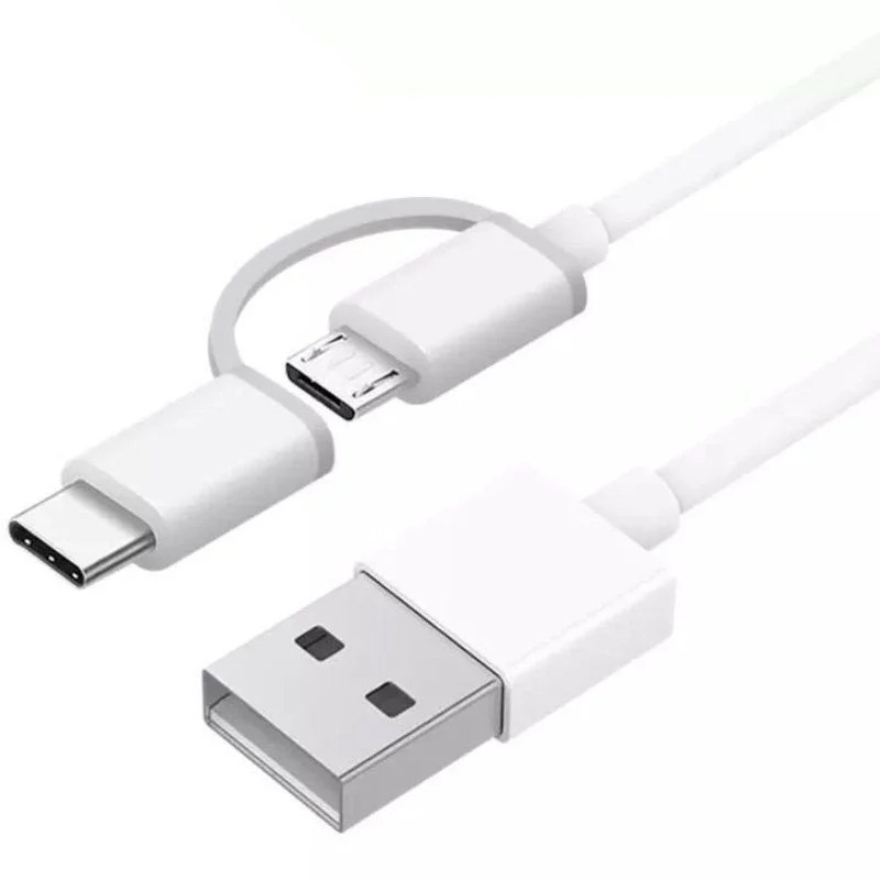 Cable USB Xiaomi Mi 2-in-1 USB Micro USB a Type C 100 cm