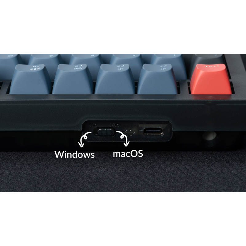 Teclado para Mac y Windows Keychron V6 ISO-ES RGB Hot-Swappable Switch  K Pro Red