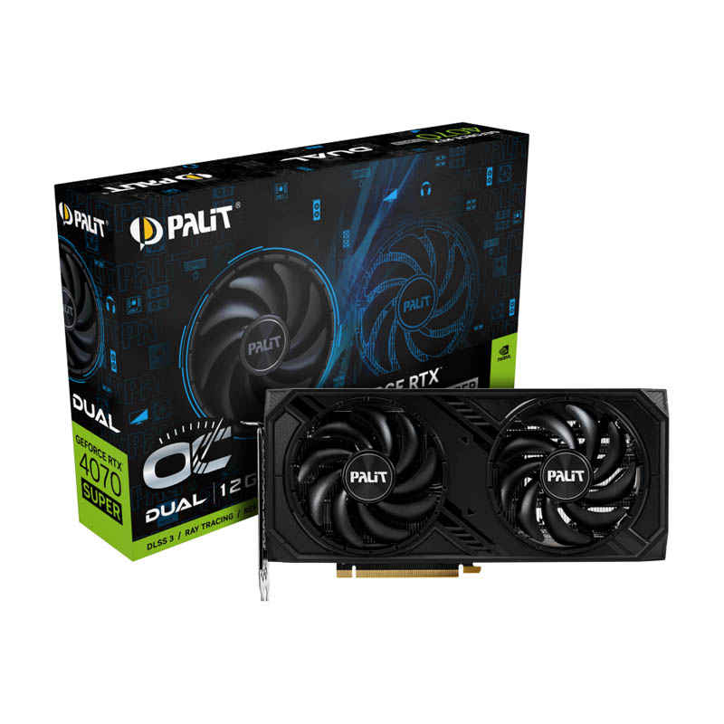 Tarjeta Gráfica Palit GeForce RTX 4070 SUPER Dual OC 12GB GDDR6X DLSS3