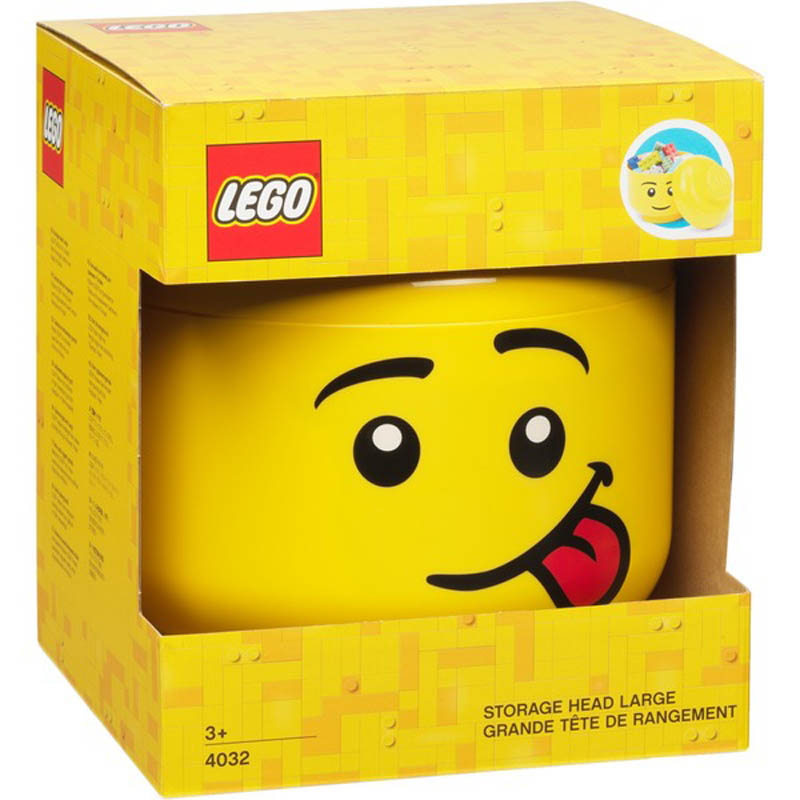Lego Storage Head "Silly" Amarillo