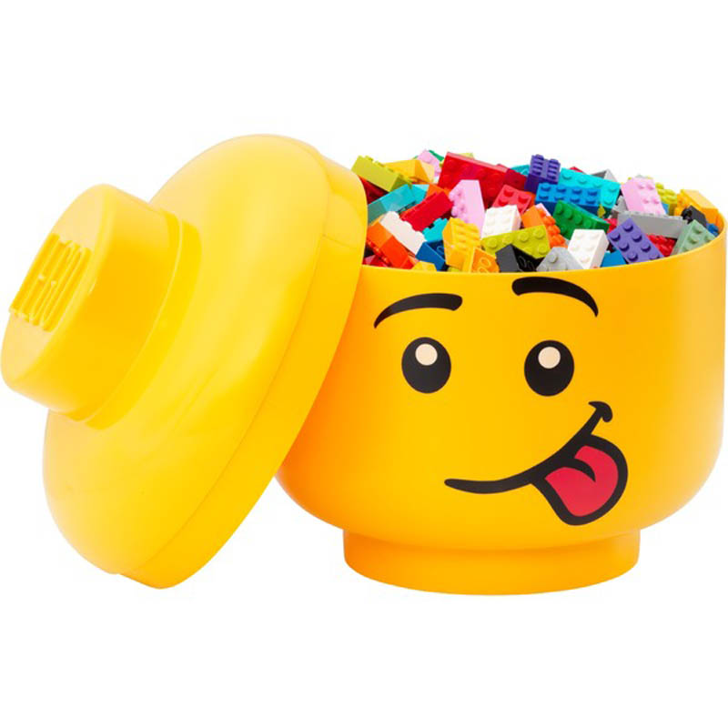 Lego Storage Head "Silly" Amarillo