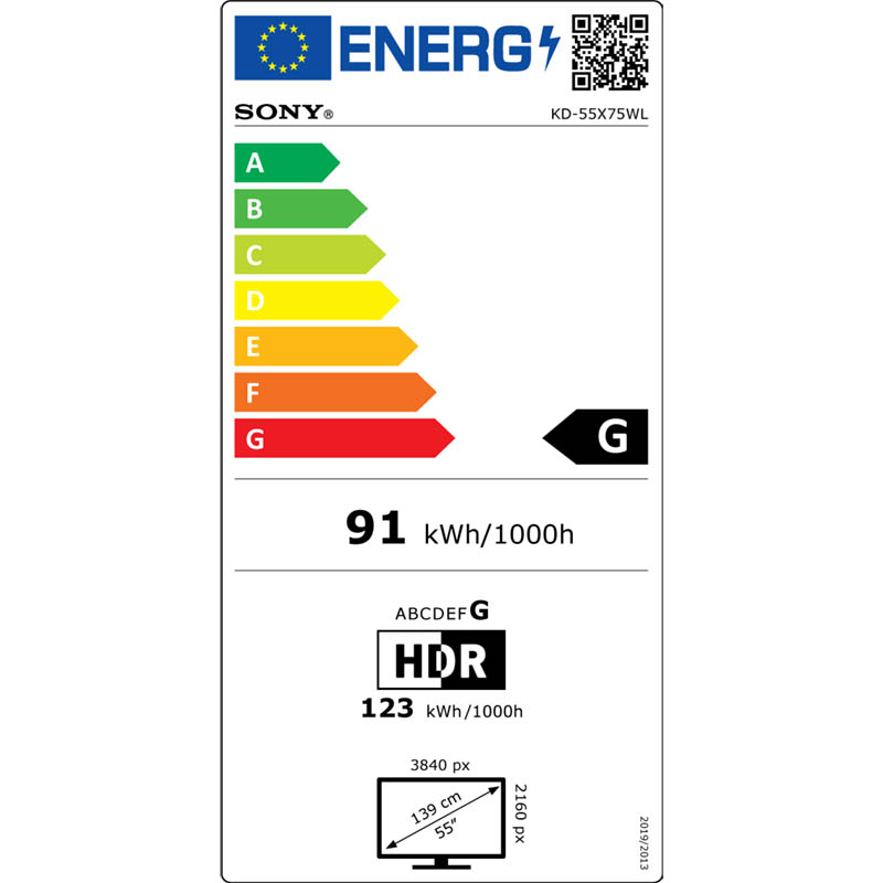 TV/Televisión Sony KD-55X75WL 55 pulgadas LED UHD HDR10