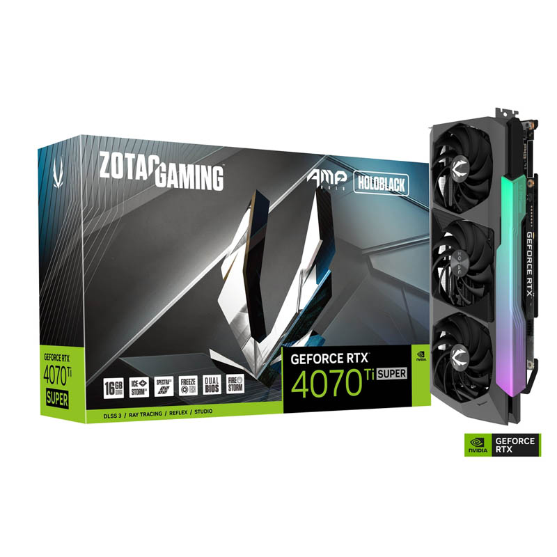 Tarjeta Gráfica Zotac Gaming GeForce RTX 4070 Ti SUPER AMP HOLO 16GB GDDR6X DLSS3