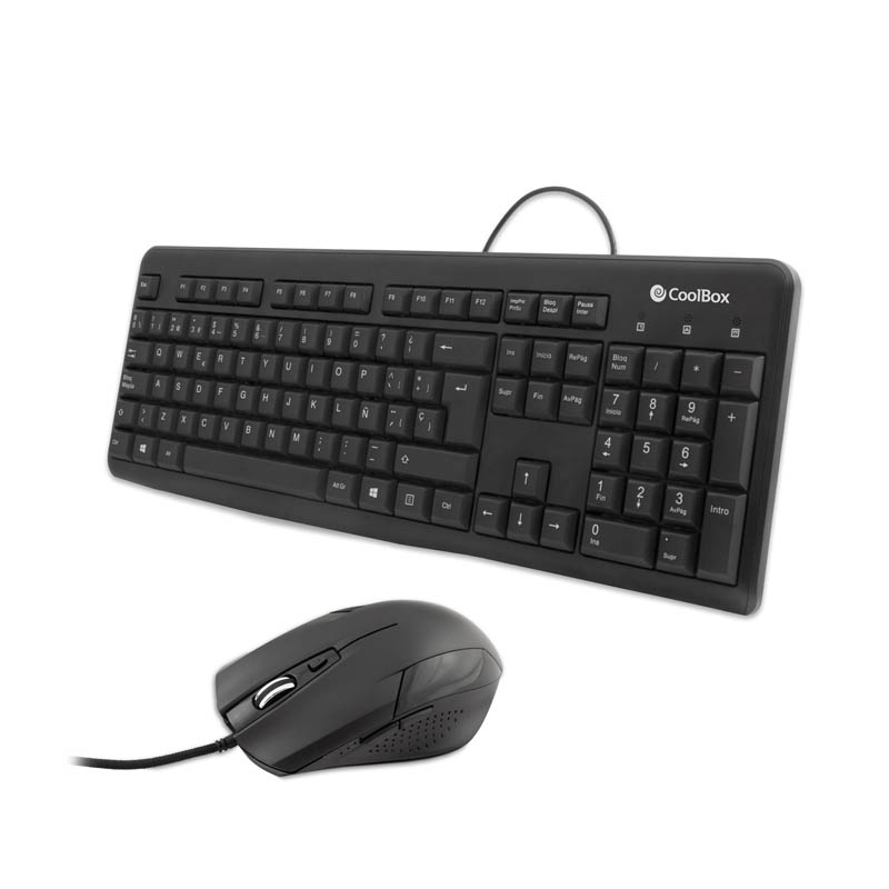 Combo Teclado/Ratón Coolbox Teclado + Ratón USB Negro