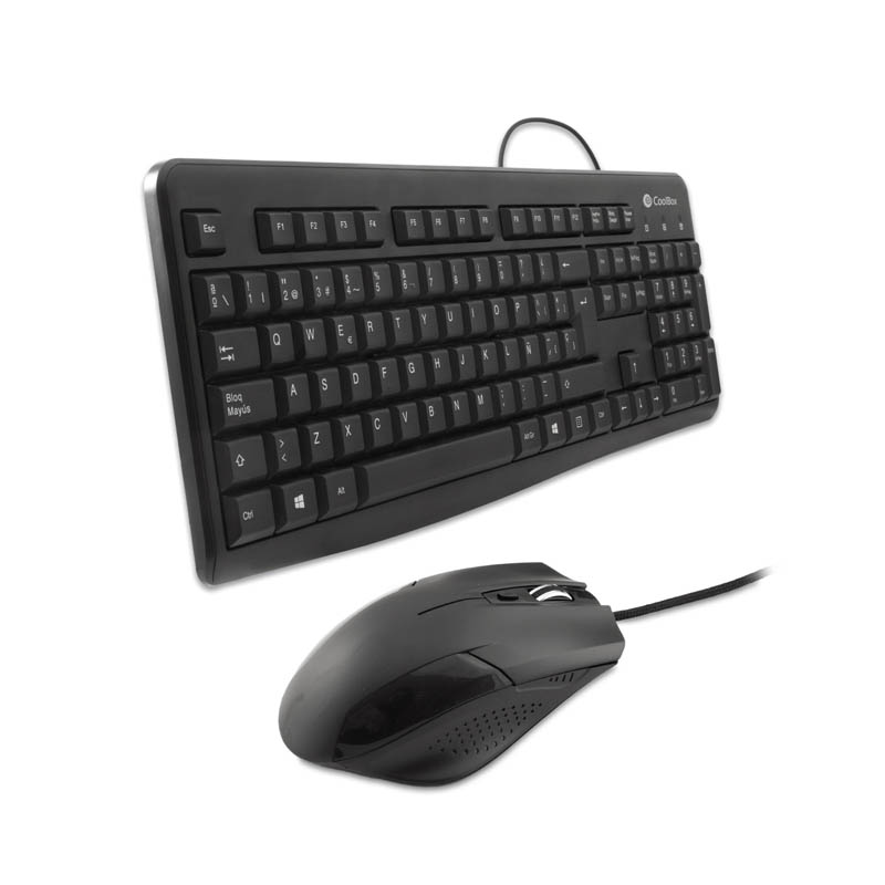 Combo Teclado/Ratón Coolbox Teclado + Ratón USB Negro