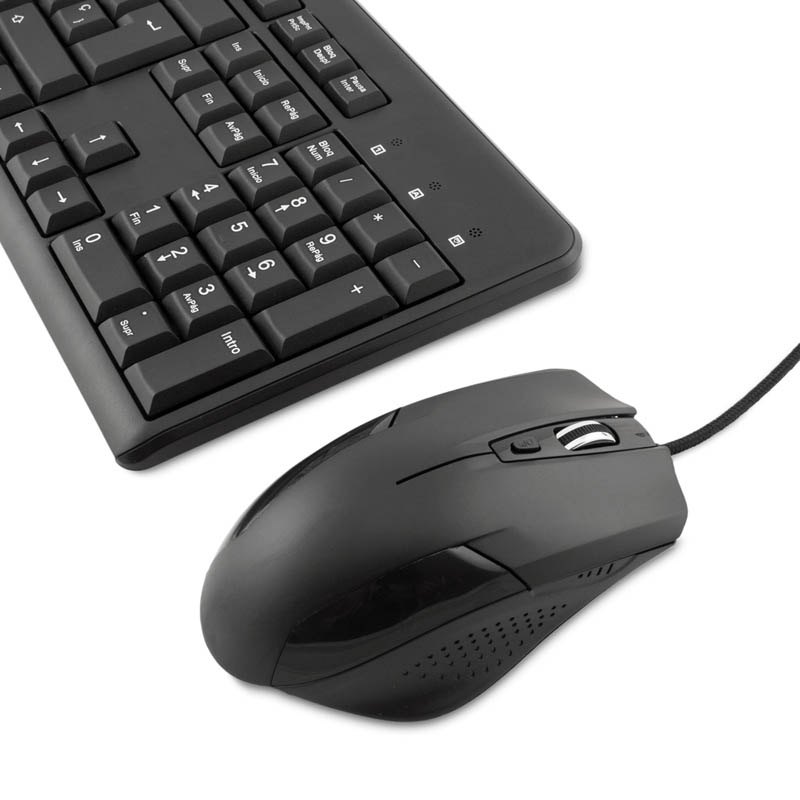 Combo Teclado/Ratón Coolbox Teclado + Ratón USB Negro