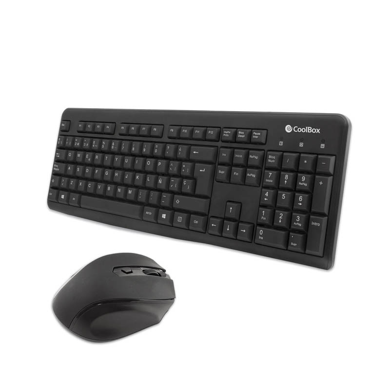 Combo Teclado/Ratón Coolbox Teclado + Ratón Wireless Negro