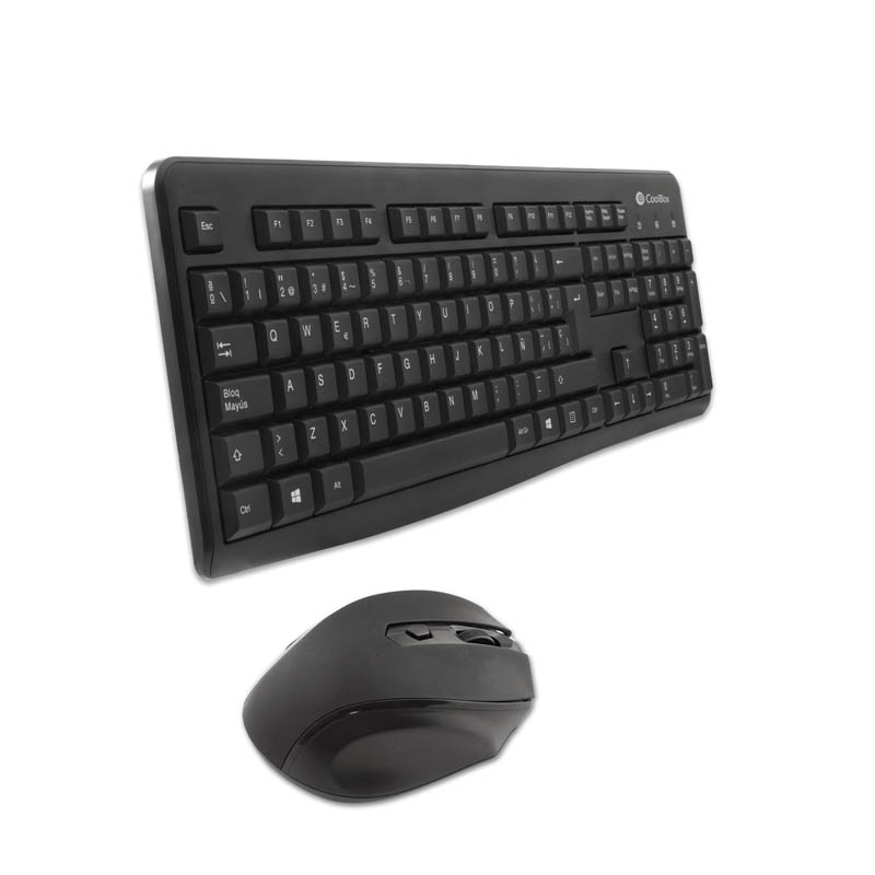 Combo Teclado/Ratón Coolbox Teclado + Ratón Wireless Negro