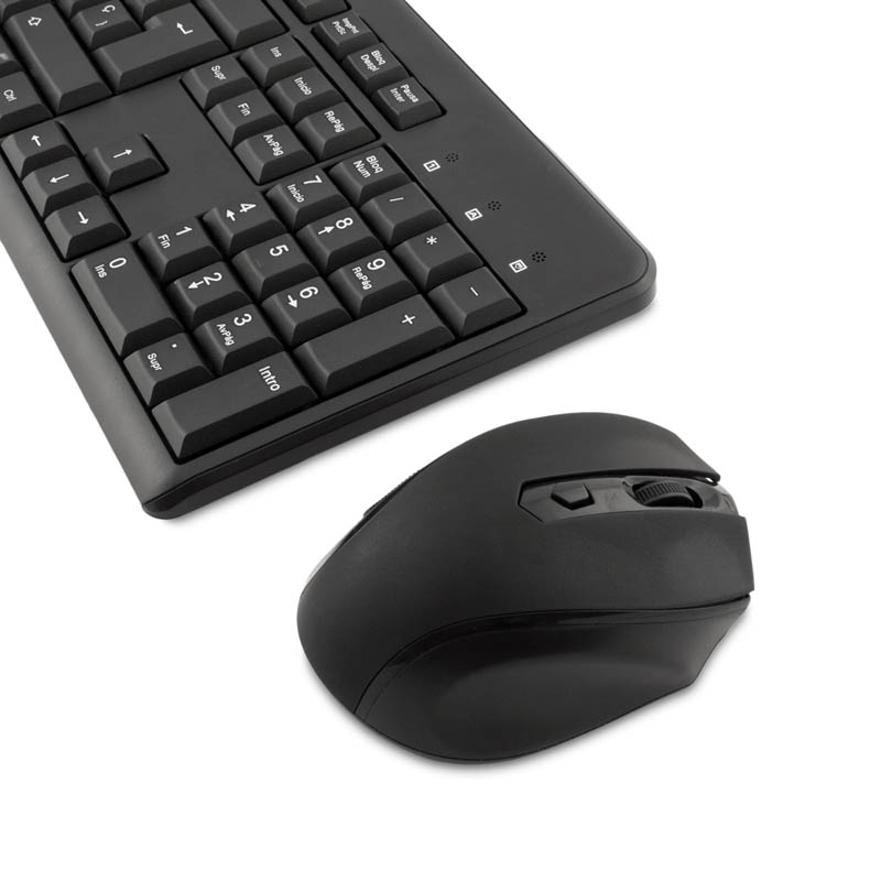 Combo Teclado/Ratón Coolbox Teclado + Ratón Wireless Negro