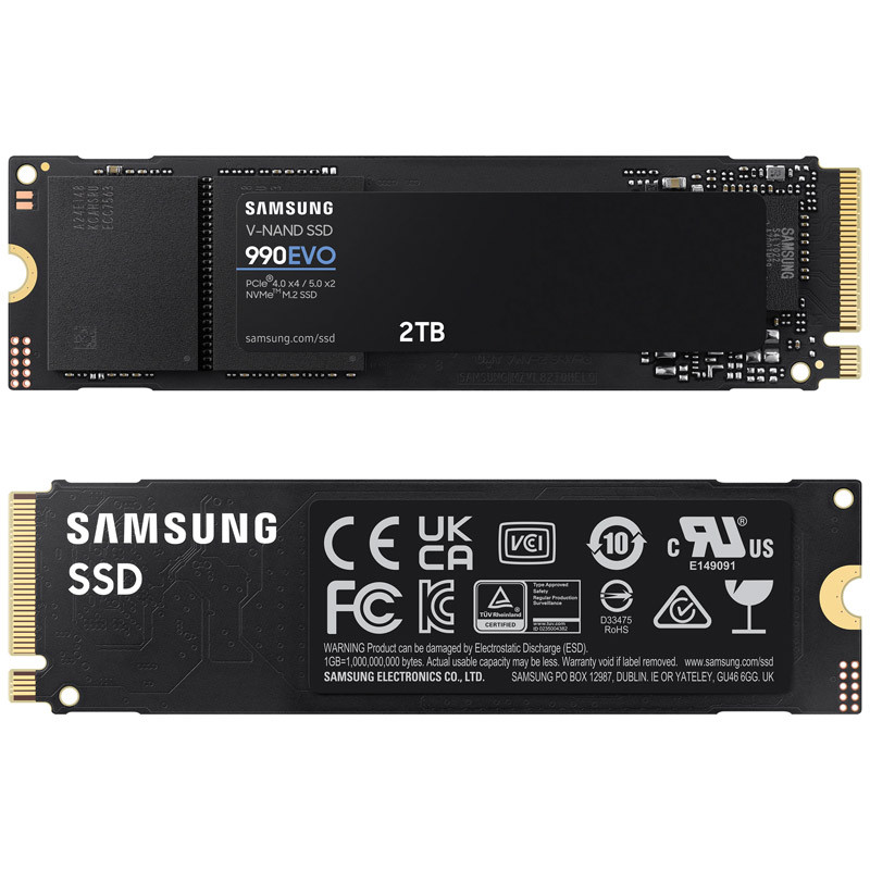 Disco Duro M.2 Samsung 990 EVO 2TB PCIe Gen4 x4 NVMe SSD