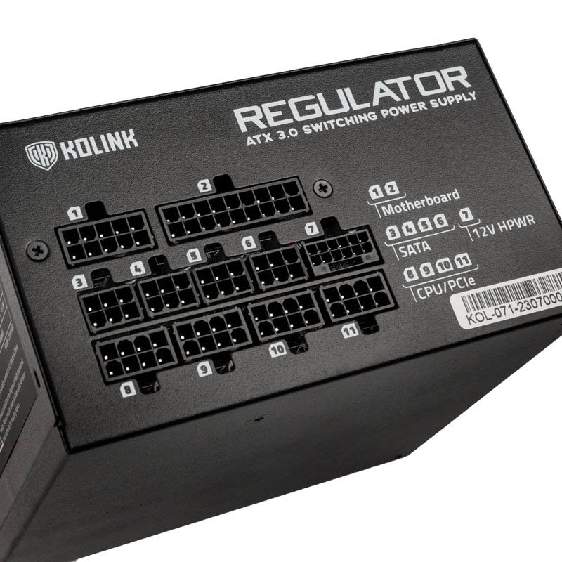Fuente/PSU Kolink Regulator 80 Plus Gold 1000W ATX 3.0 PCIe 5.0 Modular