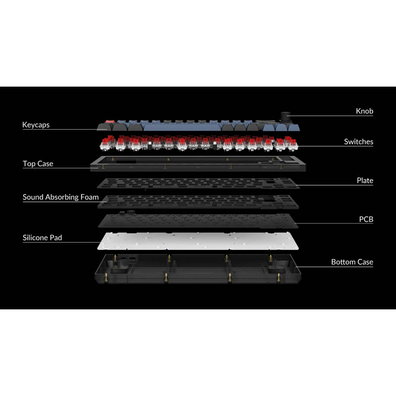 Teclado para Mac y Windows Keychron Q5 ISO-ES RGB Hot-Swappable Switch Gateron G Pro Red