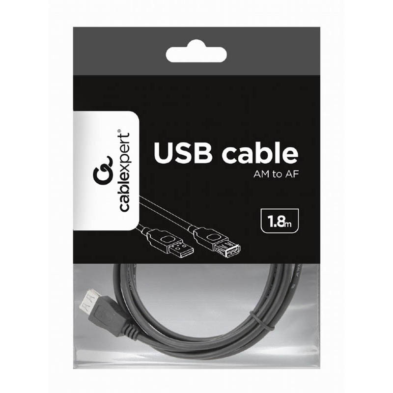 Cable Gembird USB 2.0 AM a AF 1.8m