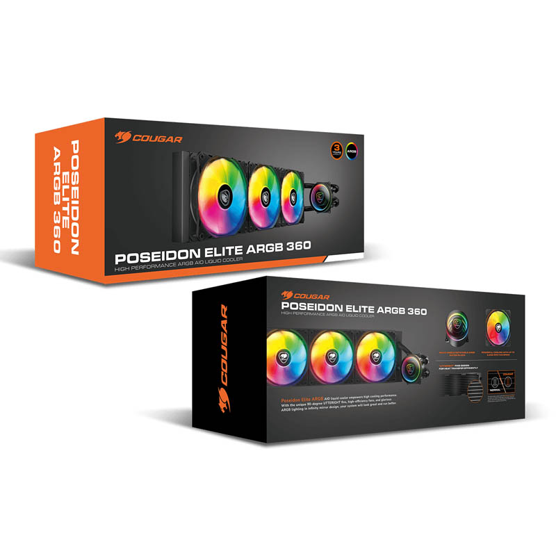 Kit Refrigeración Líquida Cougar Poseidon Elite ARGB 360 Negro
