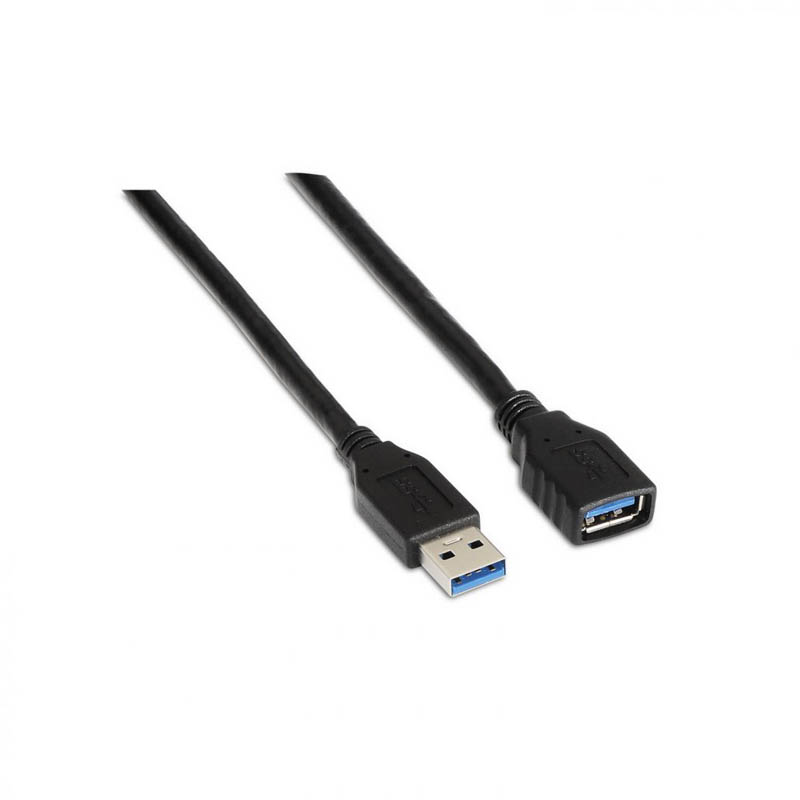 Cable Aisens Extensión USB 3.0 Tipo A Macho a A Hembra 1m Negro