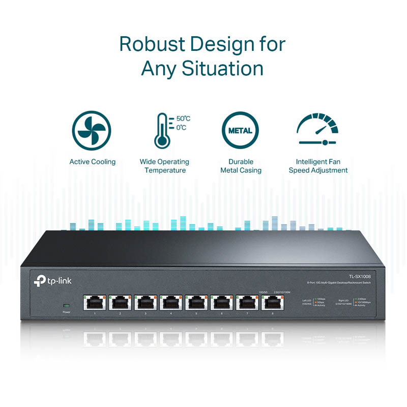Switch TP-Link TL-SX1008 8 Puertos 10G